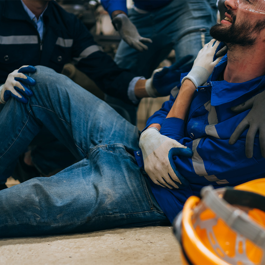 worker with accident factory